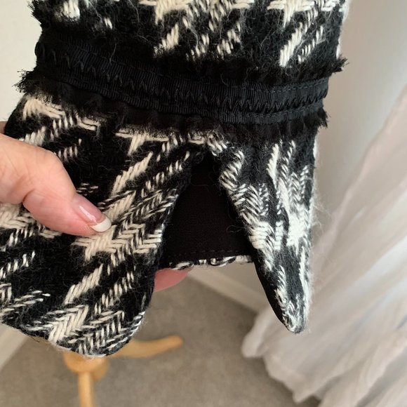 ❤️🎉HP🎉❤️. WHITE HOUSE BLACK MARKET, Tweed Houndstooth Checked Blazer, Size 00 - Picture 4 of 8